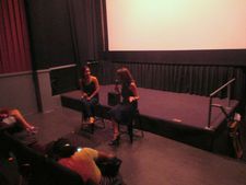 Juliana Peñaranda-Loftus with Anne-Katrin Titze in a Landfill Harmonic conversation at Cinema Village  